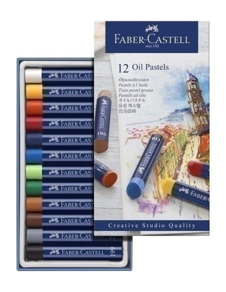 CERAS PASTEL FABER GOLDFABER STUDIO OIL CAJA de 12