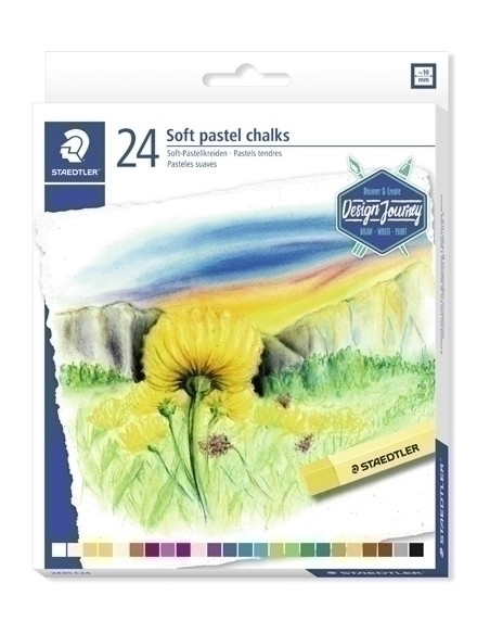 CERAS PASTEL STAEDTLER 2430 DESIGN JOURNEY SUAVES ESTUCHE de 24