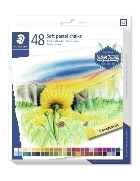 CERAS PASTEL STAEDTLER 2430 DESIGN JOURNEY SUAVES ESTUCHE de 48