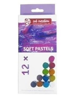 CERAS PASTEL TALENS ART CREATION SUAVES BARRAS REDONDAS SOLUBLES EN AGUA CAJA de 12