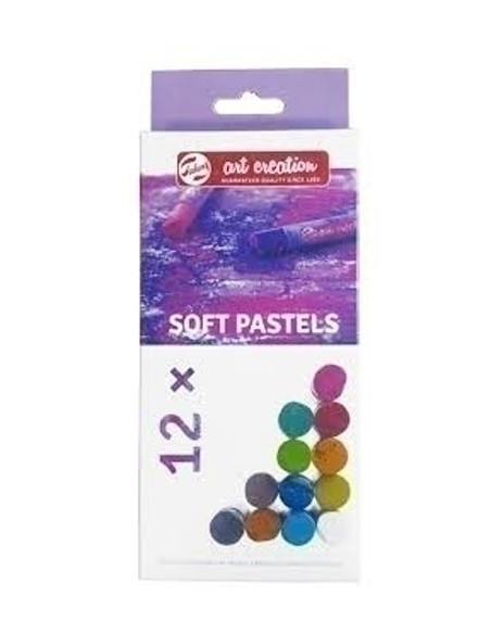 CERAS PASTEL TALENS ART CREATION SUAVES BARRAS REDONDAS SOLUBLES EN AGUA CAJA de 12
