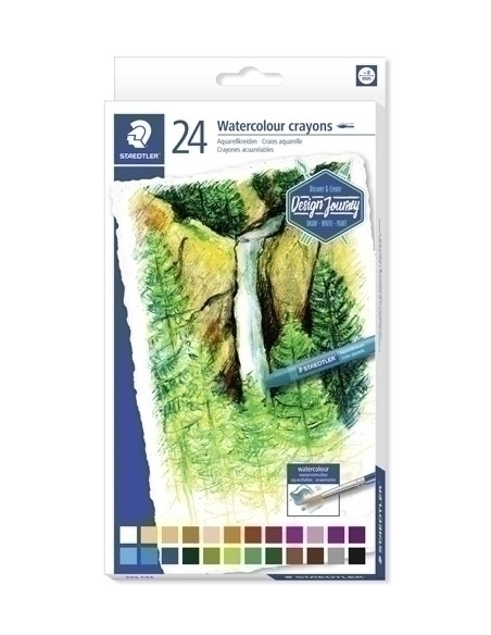 CERAS STAEDTLER 223 DESIGN JOURNEY ACUARELABLES ESTUCHE de 24