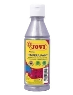 TEMPERA JOVI LIQUIDA  250 ml botella PLATA METALIZADO
