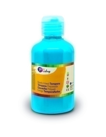 TEMPERA TCOLORS LIQUIDA 500 ml botella CYAN