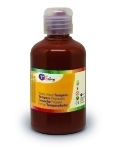 TEMPERA TCOLORS LIQUIDA 500 ml botella MARRON
