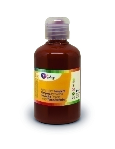 TEMPERA TCOLORS LIQUIDA 500 ml botella MARRON