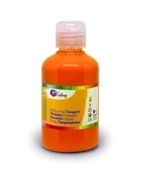 TEMPERA TCOLORS LIQUIDA 500 ml botella NARANJA