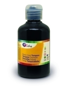 TEMPERA TCOLORS LIQUIDA 500 ml botella NEGRO