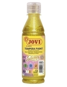 TEMPERA JOVI LIQUIDA GLITTER 250 ml botella AMARILLO