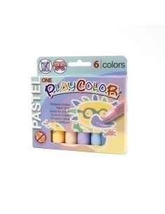 TEMPERA SOLIDA PLAYCOLOR PASTEL 10Gr ESTUCHE de 6 COLORES