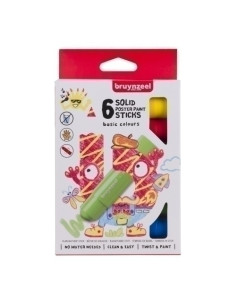 TEMPERA SOLIDA BRUYNZEEL COLORES BASICOS ESTUCHE de 6