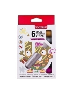 TEMPERA SOLIDA BRUYNZEEL COLORES METALICOS ESTUCHE de 6