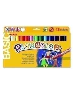 TEMPERA SOLIDA PLAYCOLOR BASIC POCKET 5Gr ESTUCHE de 12 COLORES