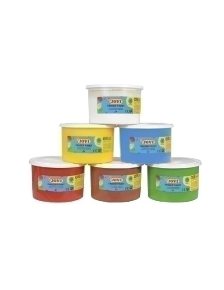 PINTURA de DEDOS JOVI 500 ml bote  ESTUCHE de 6