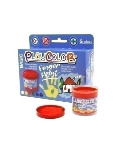 PINTURA de DEDOS PLAYCOLOR BASIC 40 ml bote  ESTUCHE de 6