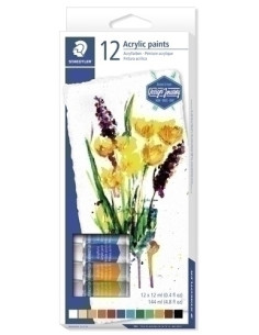 PINTURA ACRILICA STAEDTLER 8500 12 ml tubo ESTUCHE de 12