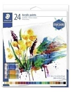 PINTURA ACRILICA STAEDTLER 8500 12 ml tubo ESTUCHE de 24