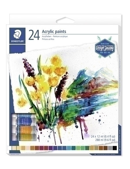 PINTURA ACRILICA STAEDTLER 8500 12 ml tubo ESTUCHE de 24