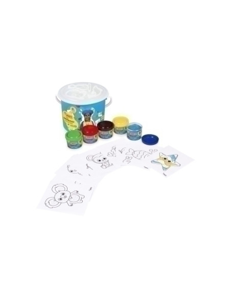 PINTURA de DEDOS JOVI 35 ml bote  SUPER BUCKET ESTUCHE de 5  ACCESORIOS