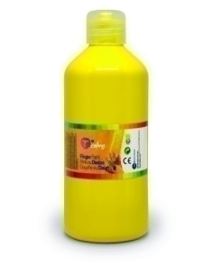 PINTURA de DEDOS TCOLORS 500 ml botella AMARILLO