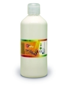 PINTURA de DEDOS TCOLORS 500 ml botella BLANCO