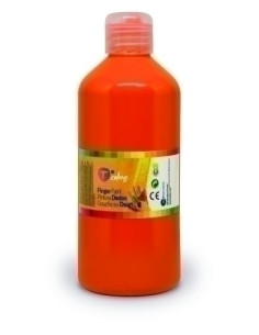 PINTURA de DEDOS TCOLORS 500 ml botella NARANJA
