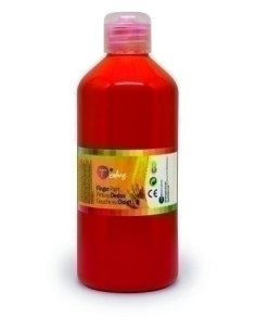 PINTURA de DEDOS TCOLORS 500 ml botella ROJO