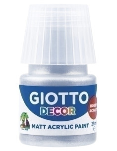 PINTURA ACRILICA GIOTTO 25 ml bote PLATA