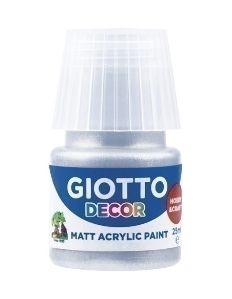 PINTURA ACRILICA GIOTTO 25 ml bote PLATA