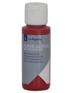 PINTURA ACRILICA LA PAJARITA 60 ml bote CARMIN A-09