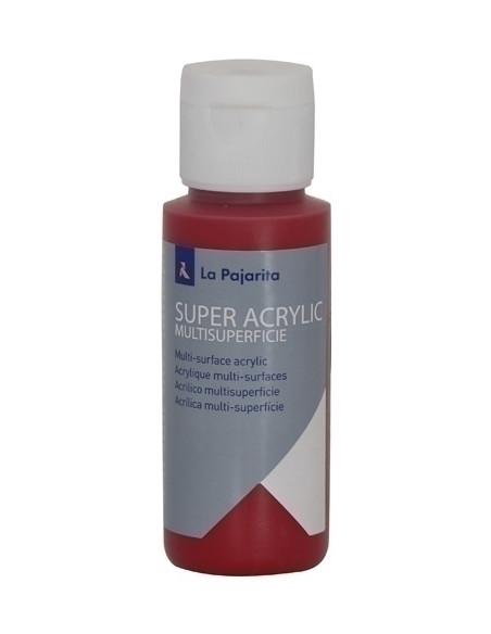PINTURA ACRILICA LA PAJARITA 60 ml bote CARMIN A-09