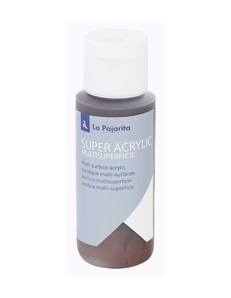 PINTURA ACRILICA LA PAJARITA 60 ml bote CHOCOLATE OSCURO A-28