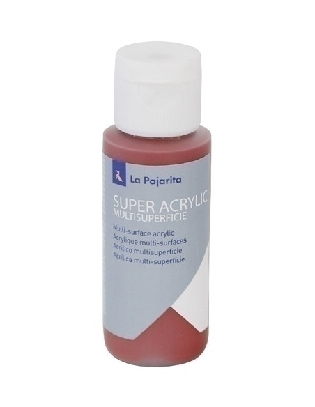 PINTURA ACRILICA LA PAJARITA 60 ml bote OXIDO ROJO A-27