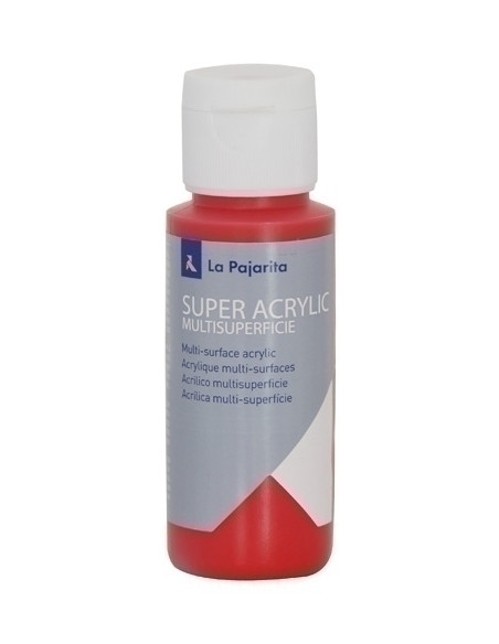 PINTURA ACRILICA LA PAJARITA 60 ml bote ROJO A-08