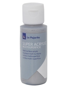 PINTURA ACRILICA LA PAJARITA 60 ml bote PLATA A-50