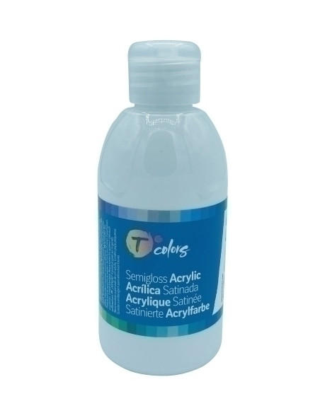 PINTURA ACRILICA TCOLORS 250 ml botella BLANCO