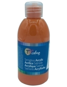 PINTURA ACRILICA TCOLORS 250 ml botella NARANJA