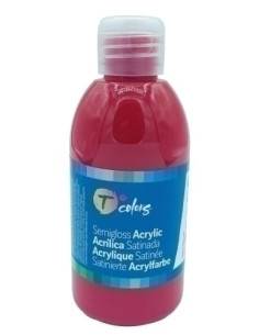 PINTURA ACRILICA TCOLORS 250 ml botella ROJO
