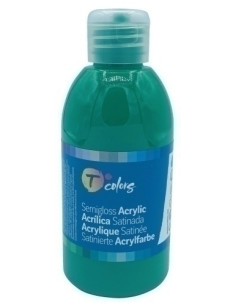 PINTURA ACRILICA TCOLORS 250 ml botella VERDE