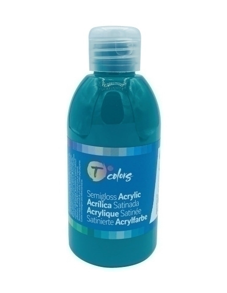 PINTURA ACRILICA TCOLORS 250 ml botella VERDE OSCURO