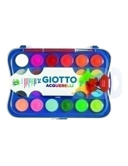 ACUARELAS GIOTTO  30 mm ESTUCHE 24  PINCEL N 3
