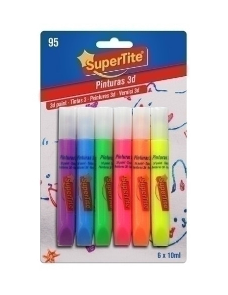 PINTURA 3D SUPERTITE 10ml BLISTER DE 6 UNIDADES