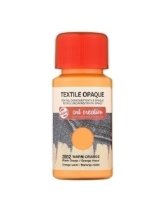 PINTURA para TELA TALENS ART CREATION OPACA 50 ml bote NARANJA CALIDO