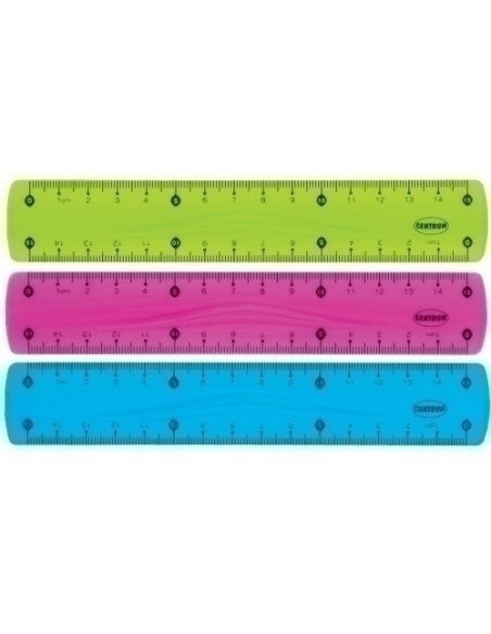 REGLA CENTRUM FLEXIBLE 15 CM SURTIDO