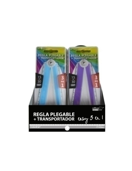 REGLAS COLORLINE 3 EN 1 SURTIDO EXPOSITOR de 24