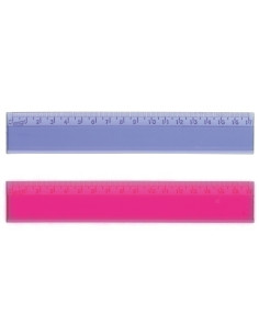 REGLA CRISTAL SAFTA 17 CENTIMETROS SURTIDA