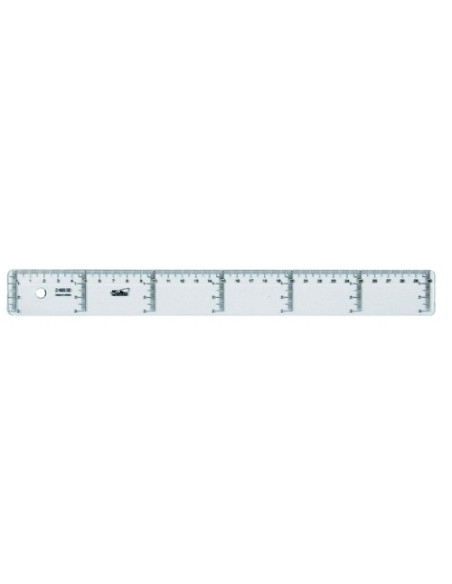 REGLA CRISTAL SAFTA 30 CENTIMETROS