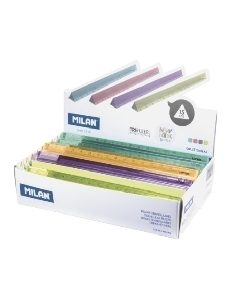 REGLA TRIANGULAR MILAN 15 cm NEW LOOK EXPOSITOR de 60