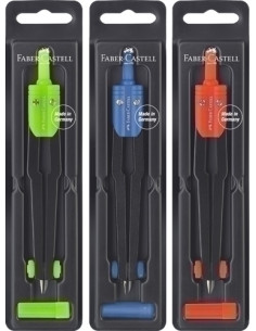 COMPAS FABER-CASTELL ESCOLAR COLORES SURTIDOS 3 col