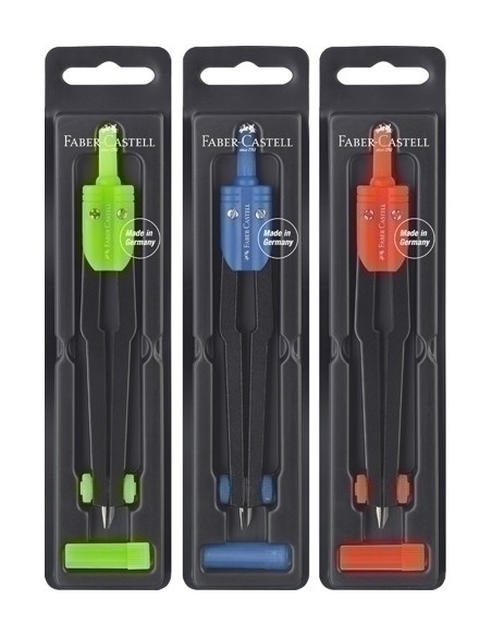 COMPAS FABER-CASTELL ESCOLAR COLORES SURTIDOS 3 col